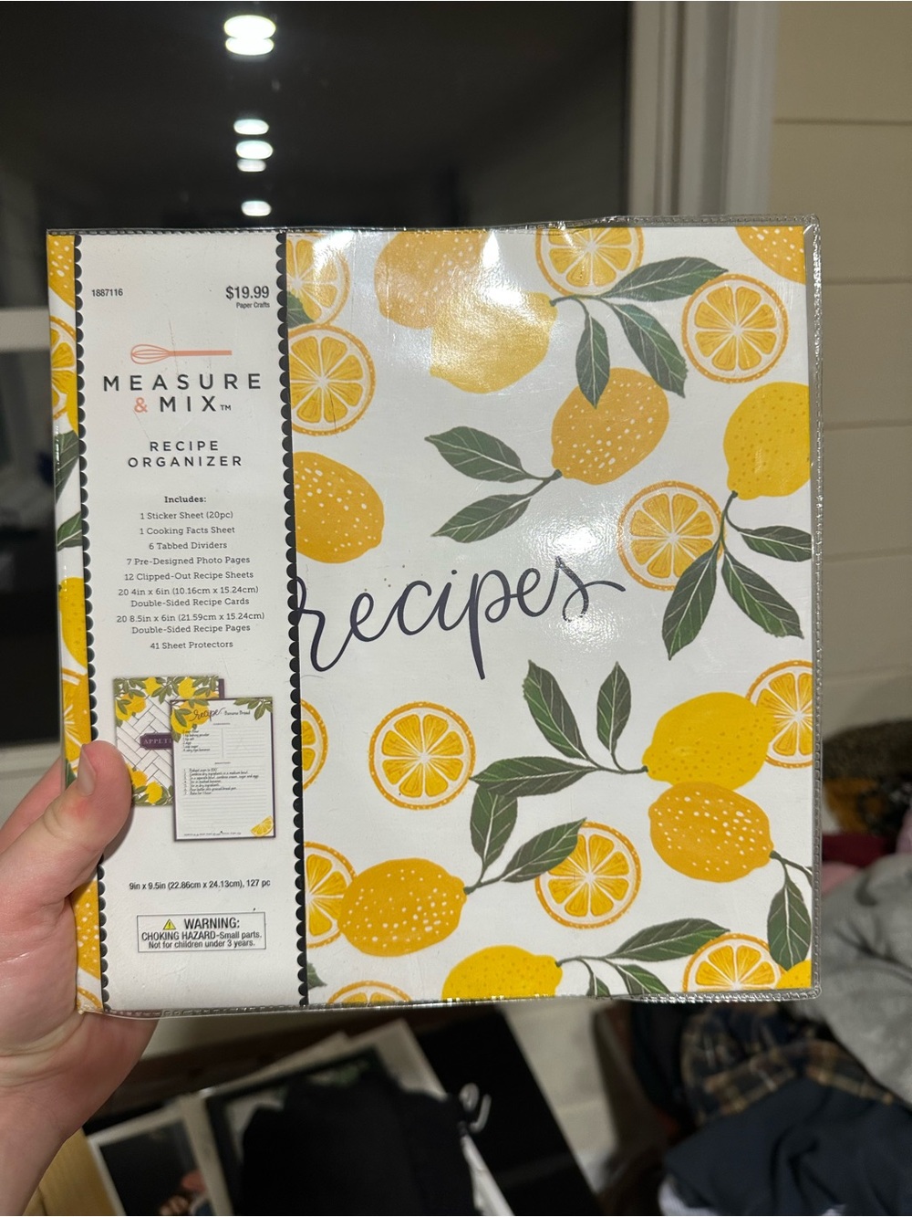 Measure & Mix Lemon Recipe Organizer - Yellow & Green